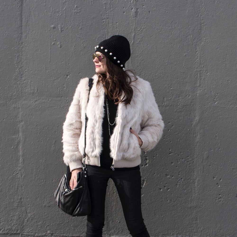 Faux Fur Bomber Jacket